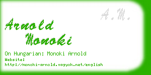 arnold monoki business card